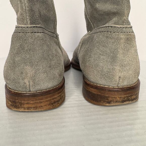 Madewell The Pull On Ankle Boot Techno Grey Suede Leather Sz 6.5 Western Boho - Picture 6 of 10